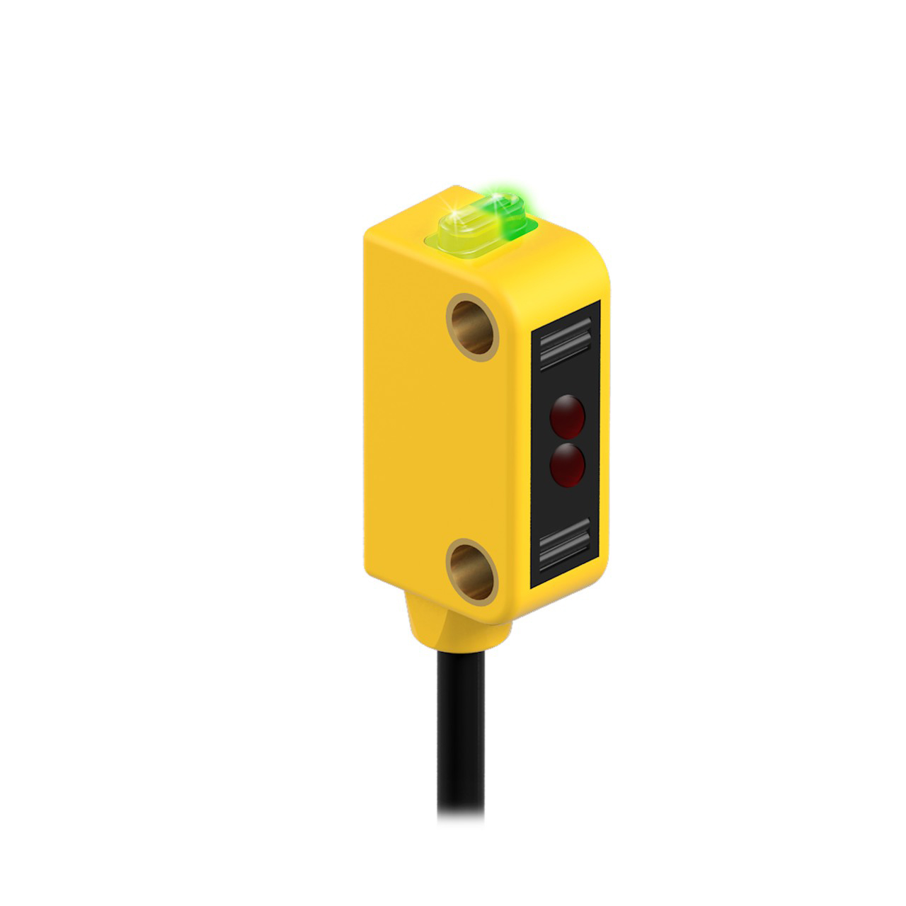 Banner Engineering Photoelectric Sensor; Polar Retro; Rectangular; 1m Range; 10-30VDC; NPN; Light Operate; M8 Pigtail QD